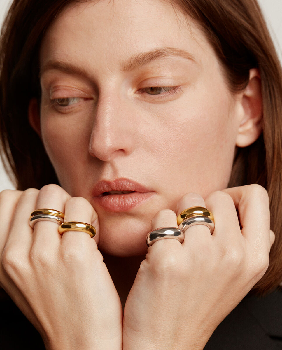 Thick silver rings discount