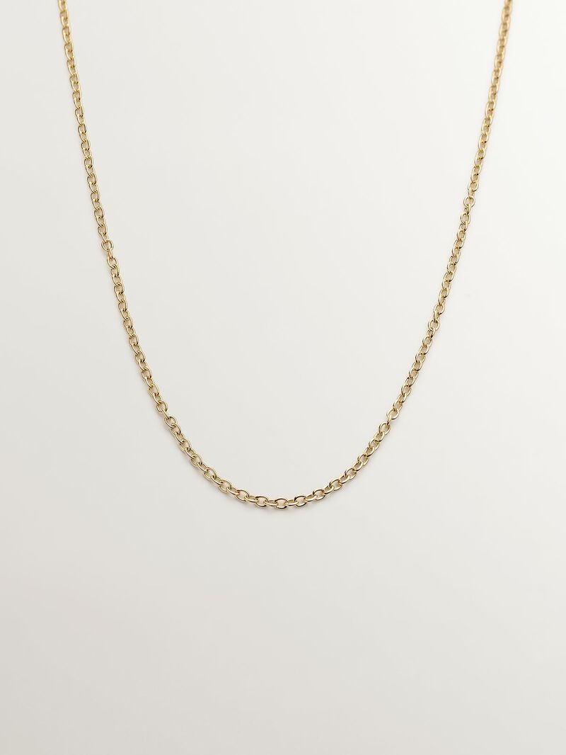 Fine rolo link chain in 9K yellow gold image number 0