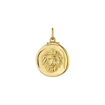 Gold-plated silver Leo charm  , J04780-02-LEO, mainproduct