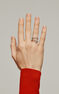 Five-stone ring in 9k white gold with diamonds, J04495-01