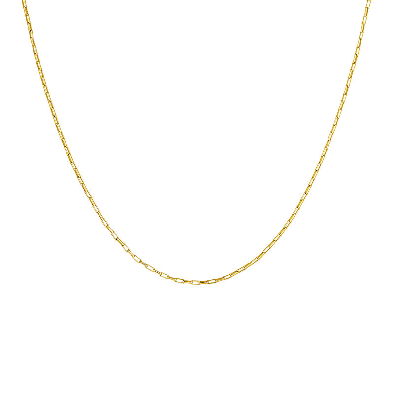 Cadena de plata recubierta de oro con eslabones rectangulares, J04615-02, hi-res