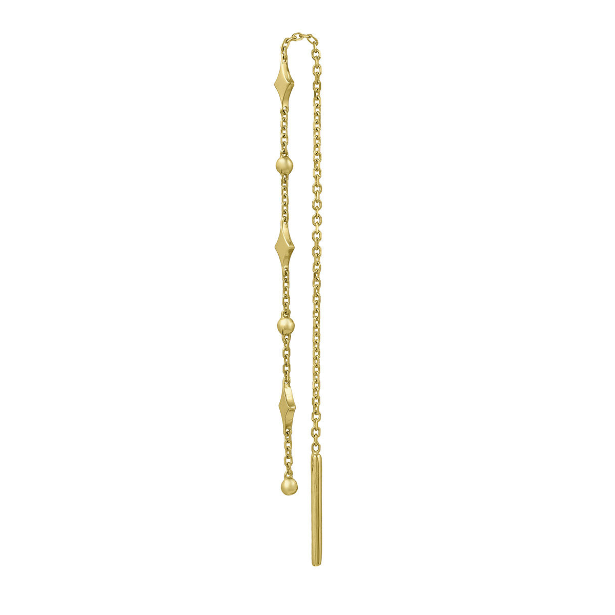 Gold chain earring, J05024-02-H, hi-res