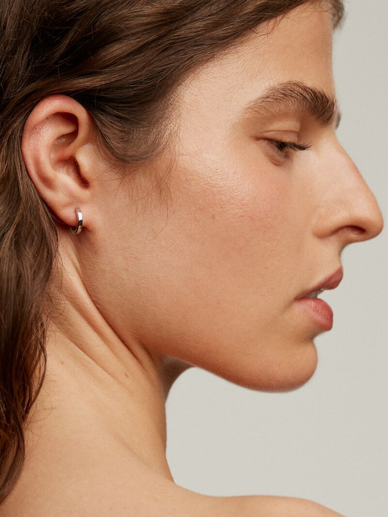Small 925 silver hoop earrings image number 3