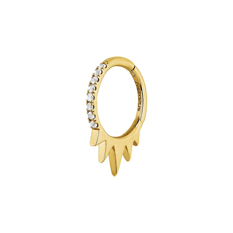 9kt gold with saphir hoop earring , J04693-02-WS-H, mainproduct