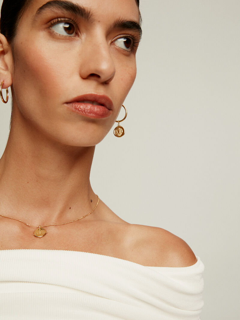 925 Silver Leo Charm bathed in 18K yellow gold image number 5