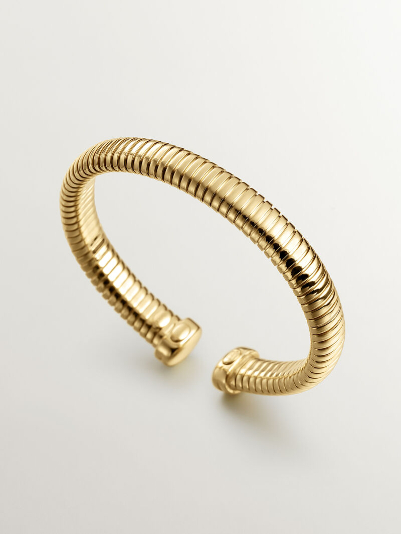 18K yellow gold plated 925 silver tumbagas bracelet image number 4