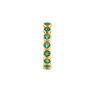 9 ct gold bezel-set emerald hoop earring, J04972-02-EM-H