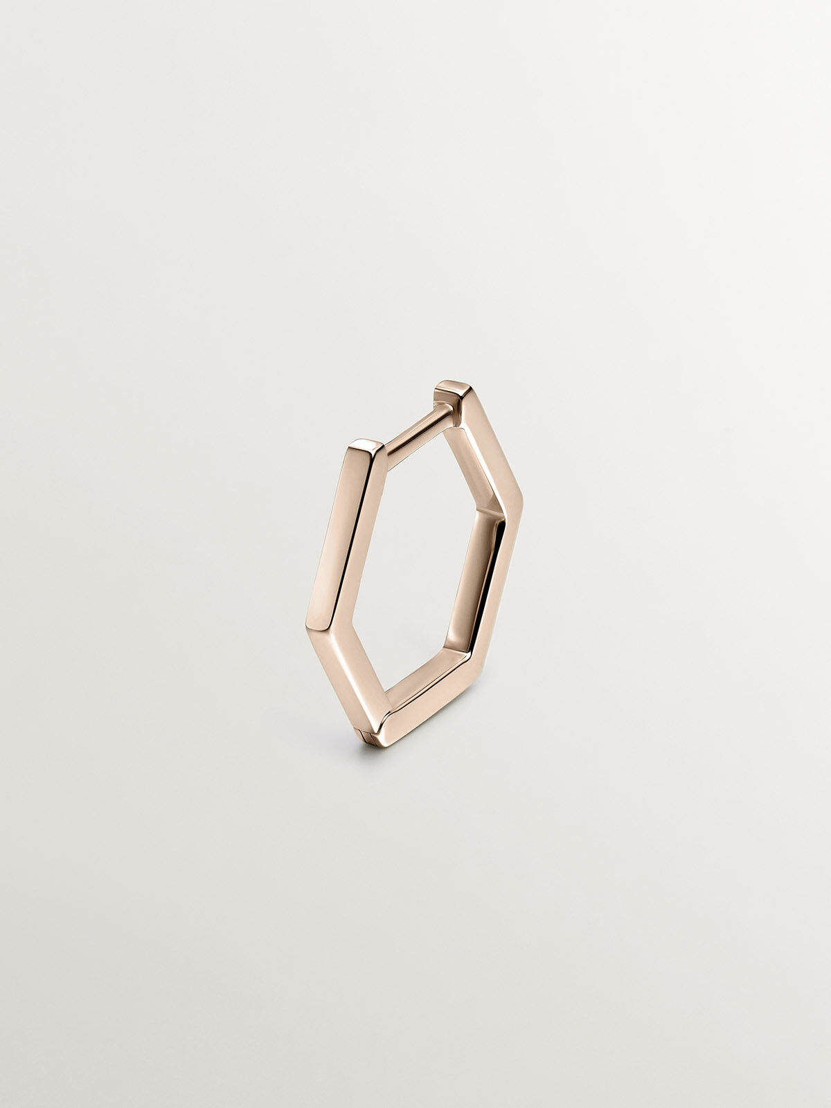 Rose gold hexagon earrings shop