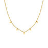 Gold plated silver leaf necklace, J04822-02