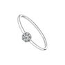 Rosette diamond solitaire ring 0.06 ct white gold , J04205-01-06