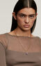 Collar motivo amatista plata recubierta oro , J04757-02-AM