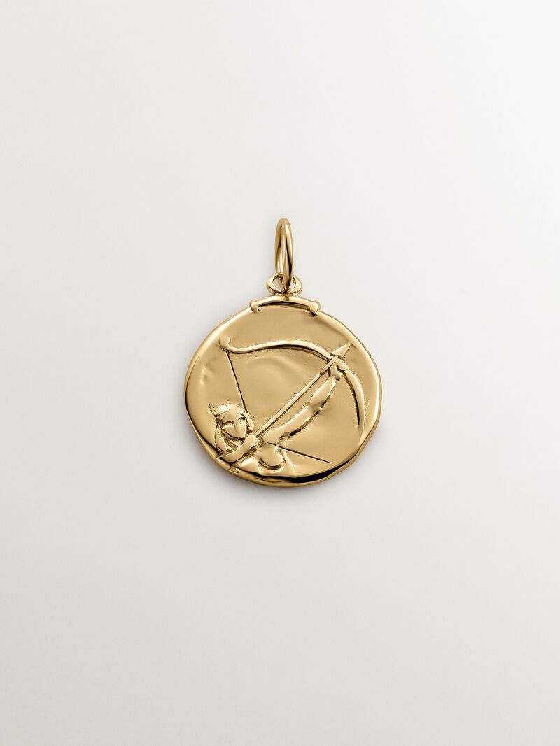 Sagittarius Charm crafted from 925 silver covered in 18K yellow gold image number 0