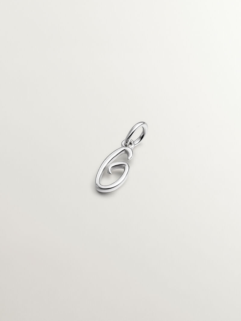 925 Silver Charm with initial G image number 0