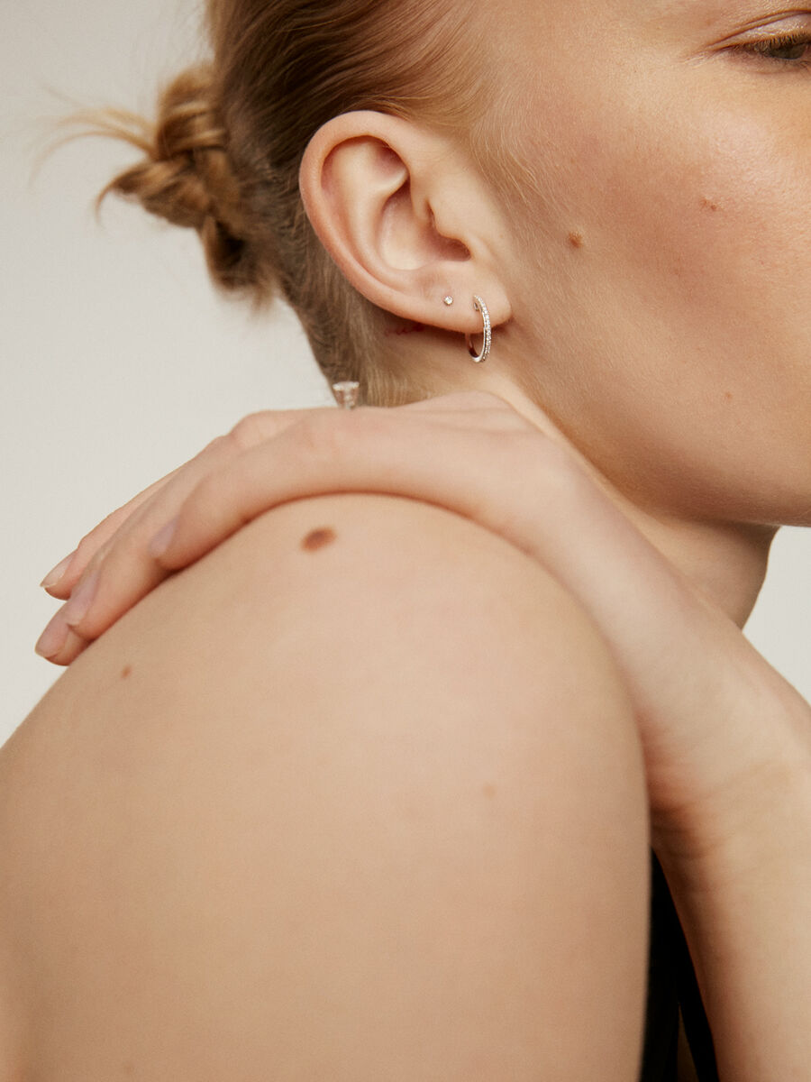 Piercing en or blanc 9 K avec un mini diamant de 0,012 carat , J04289-01-H-S, hi-res