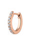 Hoop earring mini diamond rose gold 0.08 ct , J00597-03-NEW-H