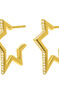 Gold plated little-star earrings with topaz , J03635-02-WT