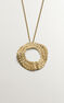 XL wicker-design oval pendant in 18kt yellow gold-plated silver, J04420-02
