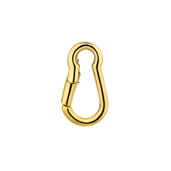 Gold-plated silver carabiner charm , J04841-02,hi-res