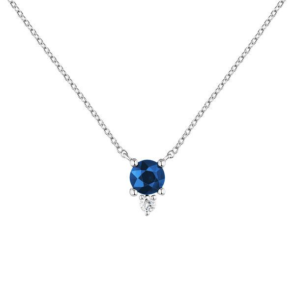 Necklace sapphire and diamond white gold, J04081-01-BS,hi-res