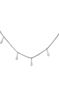 Silver drop motifs necklace , J04591-01
