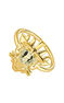 Gold plated quartz fantasy ring , J04565-02-GQ
