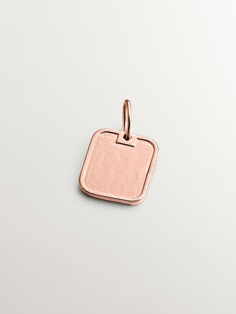 925 silver charm bathed in 18k rose gold with number 3 image number 2