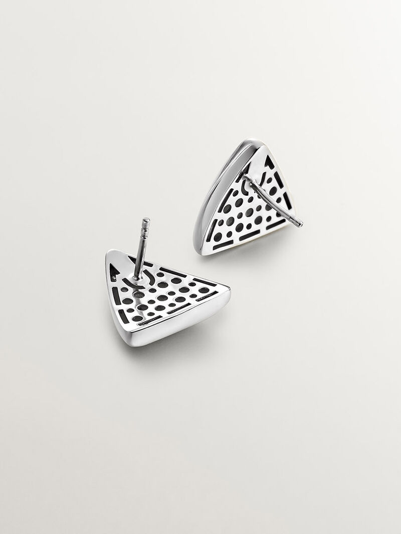 925 silver earrings with triangular shape image number 5