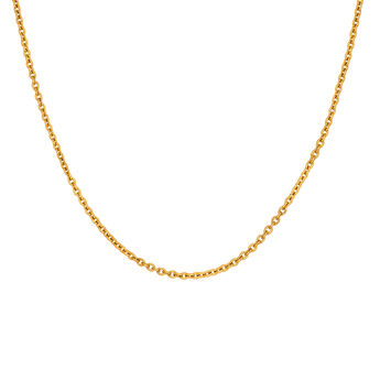 Simple gold-plated silver chain  , J03434-02,hi-res