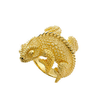 Gold plated chameleon ring , J03178-02,hi-res