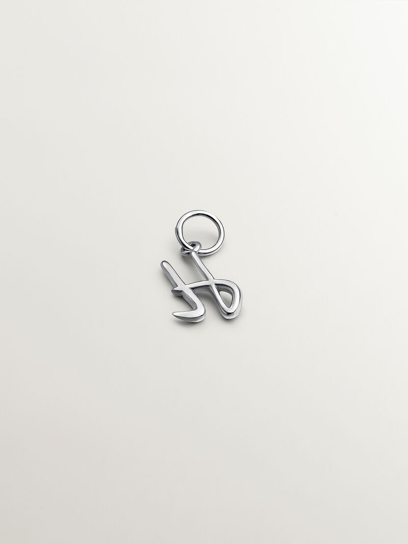 925 Silver Charm with initial H image number 2