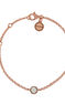 Bracelet chaton quartz vert argent plaqué or rose , J00965-03-GQ