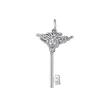 Silver key charm, J05202-01,hi-res