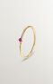 Anillo solitario rubí oro 9 kt , J04068-02-RU