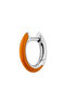 Boucle d'oreilles émail orange argent  , J04129-01-ORENA-H