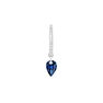 Hoop earring sapphire and diamonds white gold , J04077-01-BS-H