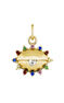 Gold-plated silver eye charm stones , J04407-02-WT-MULTI