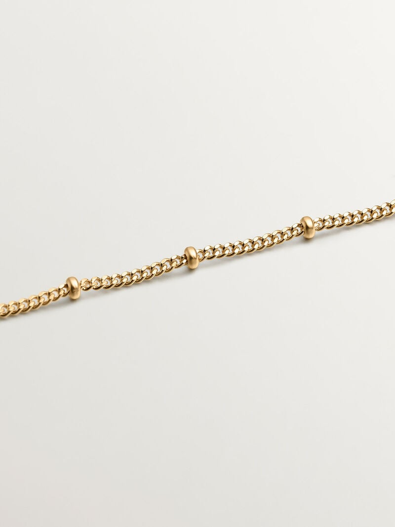 18K Yellow Gold plated 925 Silver Necklace with leaves image number 2
