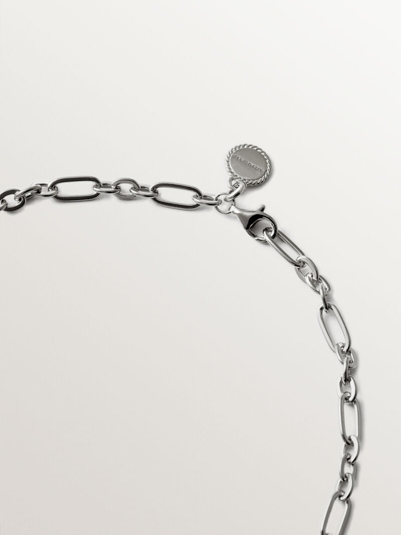 925 silver necklace with sky blue topazes image number 2