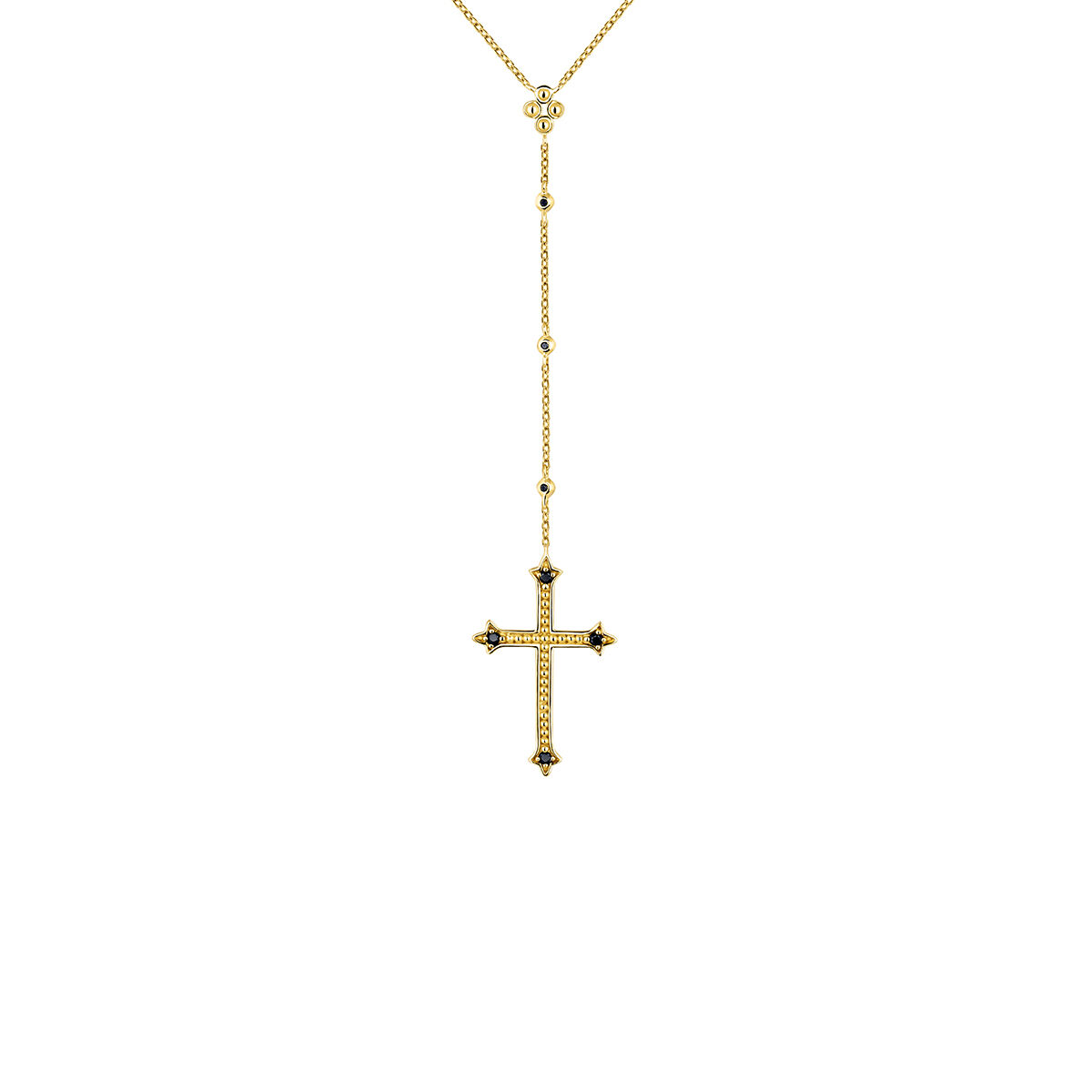 Pero ecuador responsabilidad Collar cruz grande colgante espinelas oro | Aristocrazy