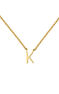 Gold Initial K necklace , J04382-02-K