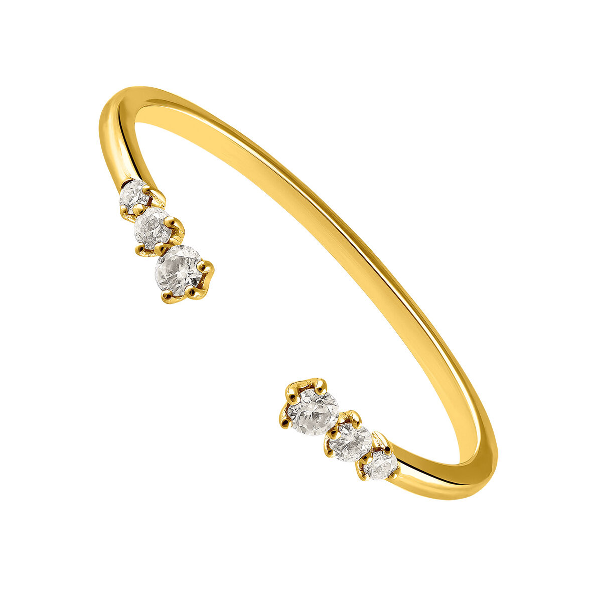 Gold You and I diamond ring 0.1 ct , J03345-02, hi-res