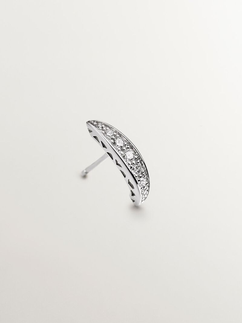 Individual 18K white gold earring with brilliant-cut diamonds image number 6