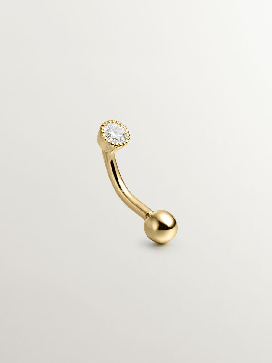 Rook piercing in 18k gold with diamond , J04288-02-H-18, hi-res