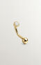 Rook piercing in 18k gold with diamond , J04288-02-H-18