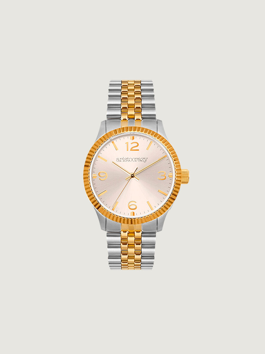 St. Barth watch gold and grey bracelet, W30A-STYWGR-AXMX, hi-res