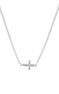 Silver simple cross necklace , J00653-01