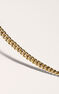 Flat curb chain in 18k yellow gold-plated silver , J05335-02-45