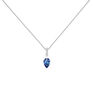 Necklace sapphire and diamonds in white gold , J04083-01-BS