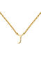 Gold Initial J necklace , J04382-02-J