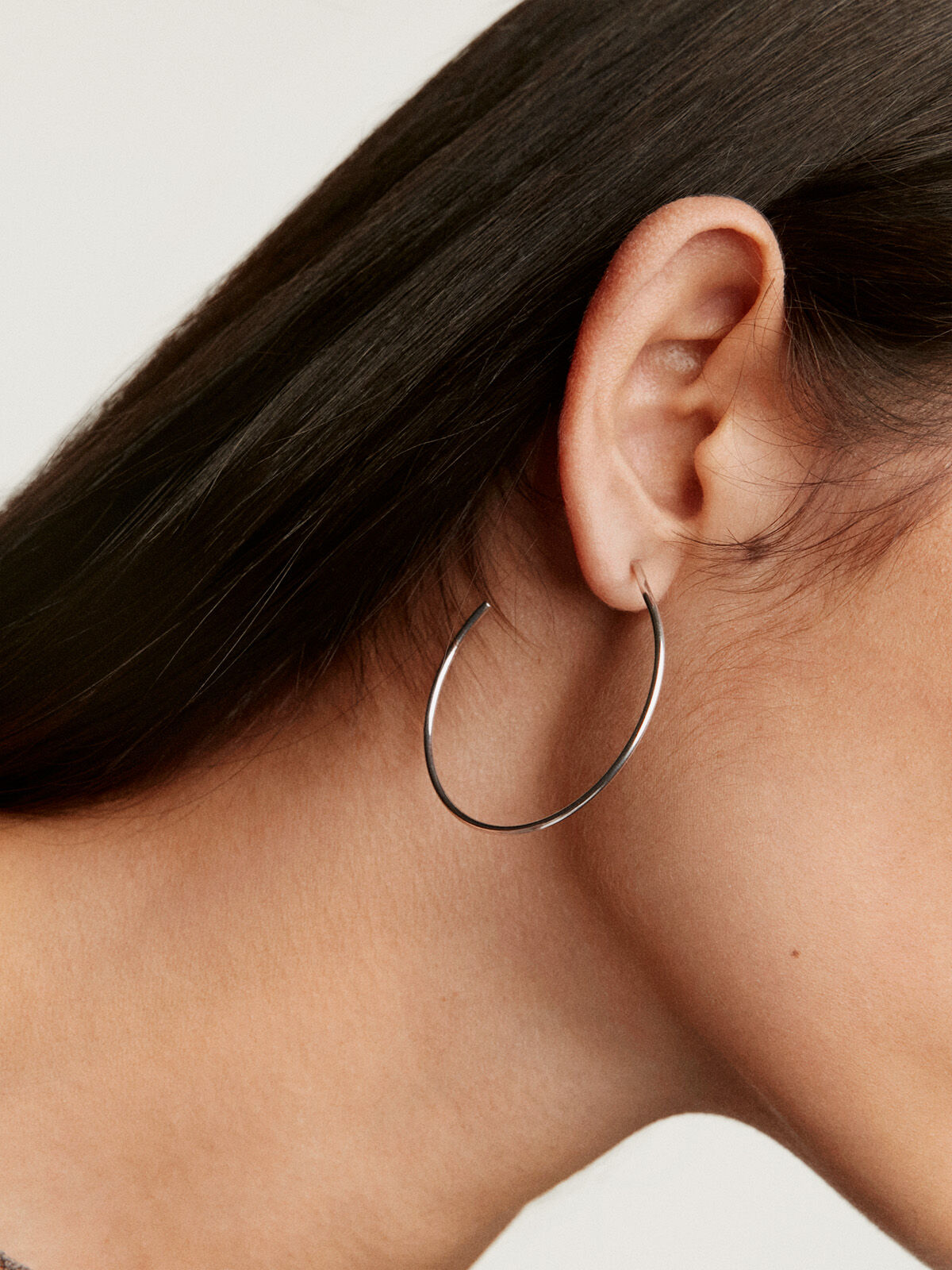 Large 925 silver hoop earrings Aristocrazy